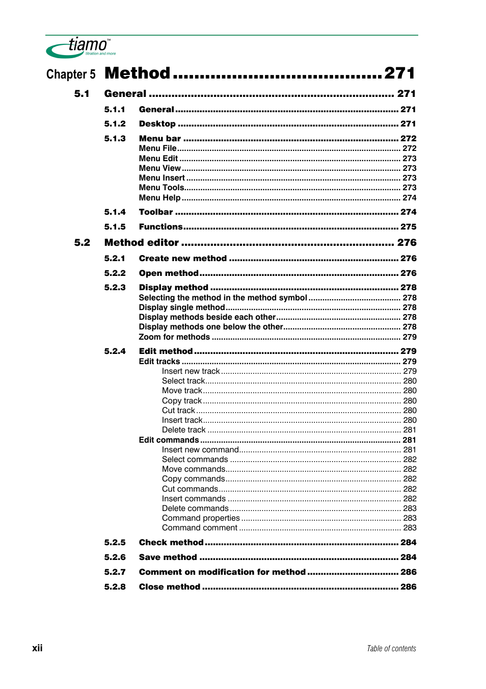 Method, Chapter 5 | Metrohm tiamo 1.0 Manual User Manual | Page 12 / 714