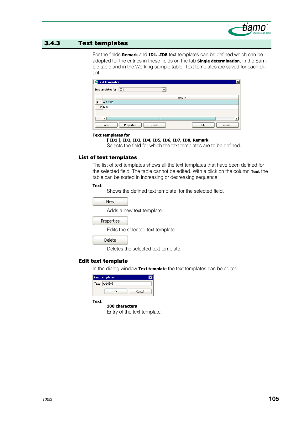 3 text templates | Metrohm tiamo 1.0 Manual User Manual | Page 129 / 714