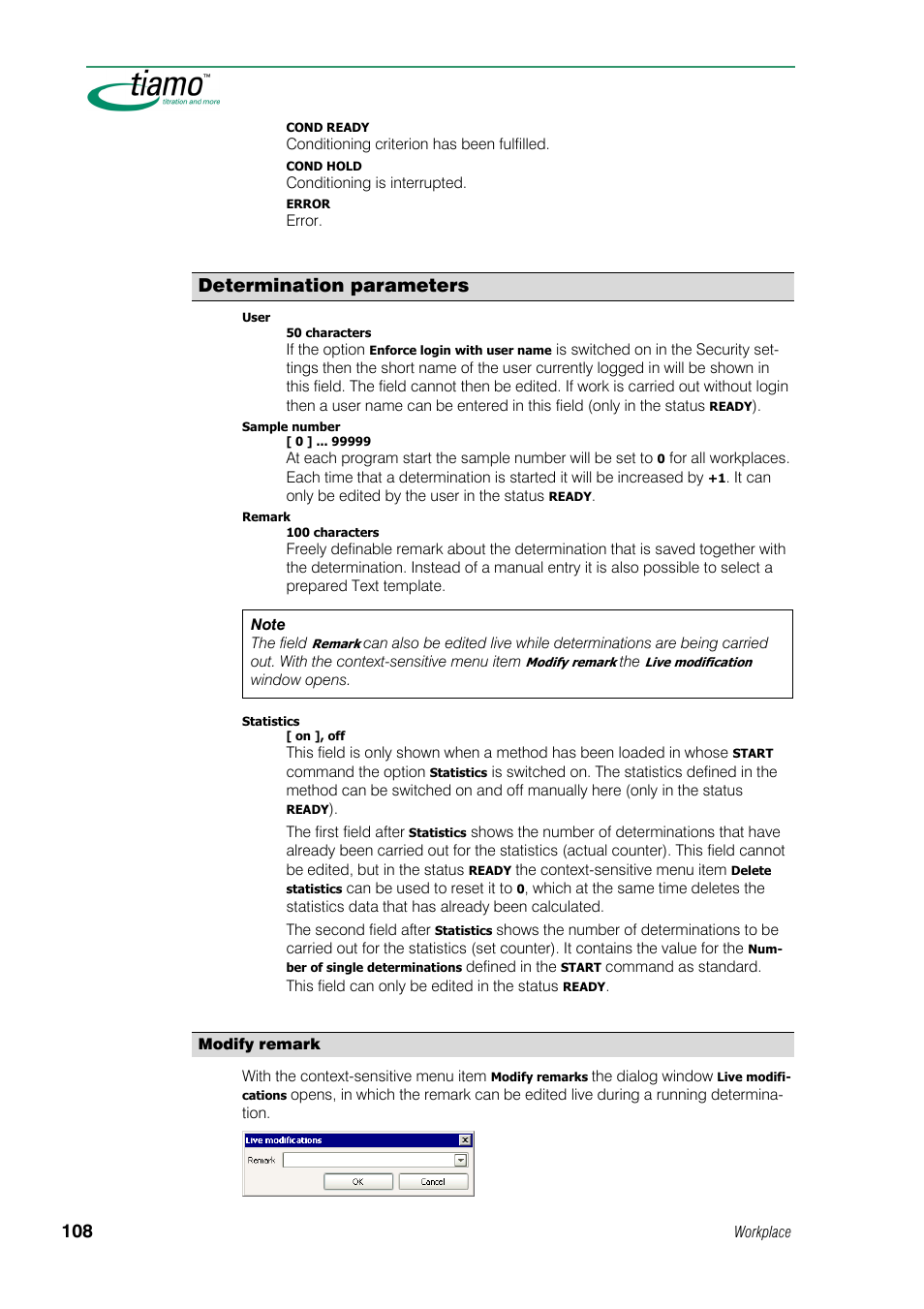 Determination parameters | Metrohm tiamo 1.0 Manual User Manual | Page 132 / 714