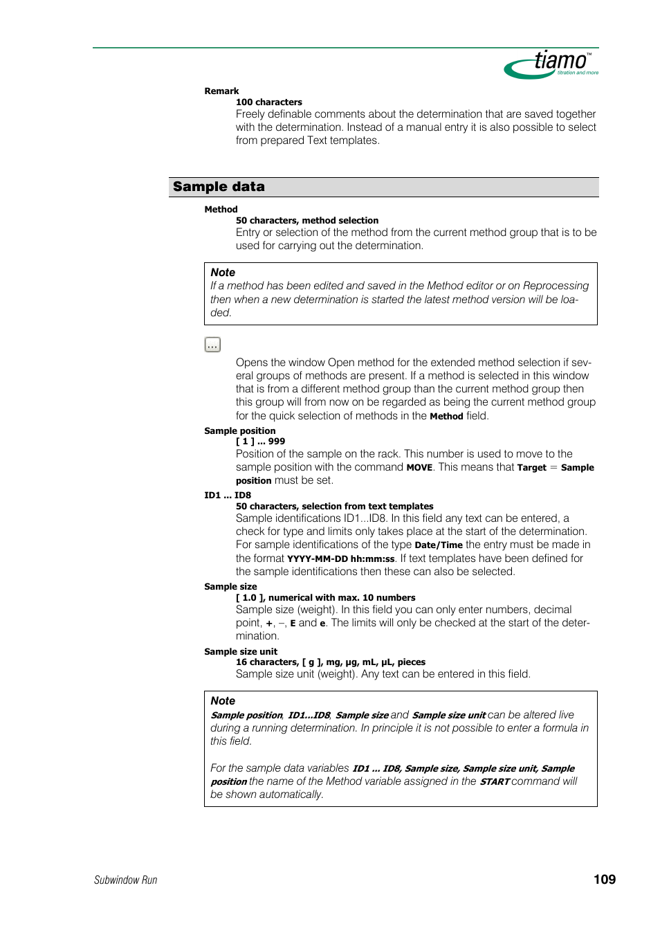Sample data | Metrohm tiamo 1.0 Manual User Manual | Page 133 / 714