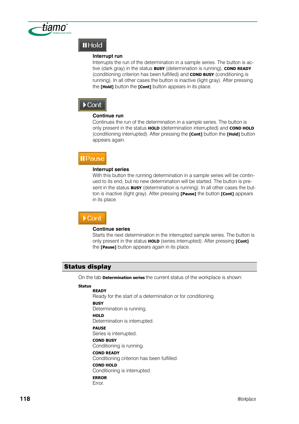 Status display | Metrohm tiamo 1.0 Manual User Manual | Page 142 / 714