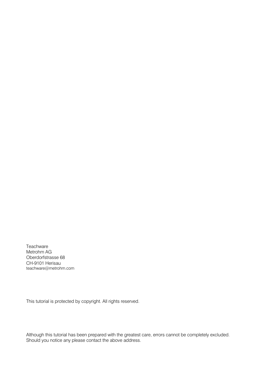 Metrohm tiamo 1.0 Manual User Manual | Page 2 / 714