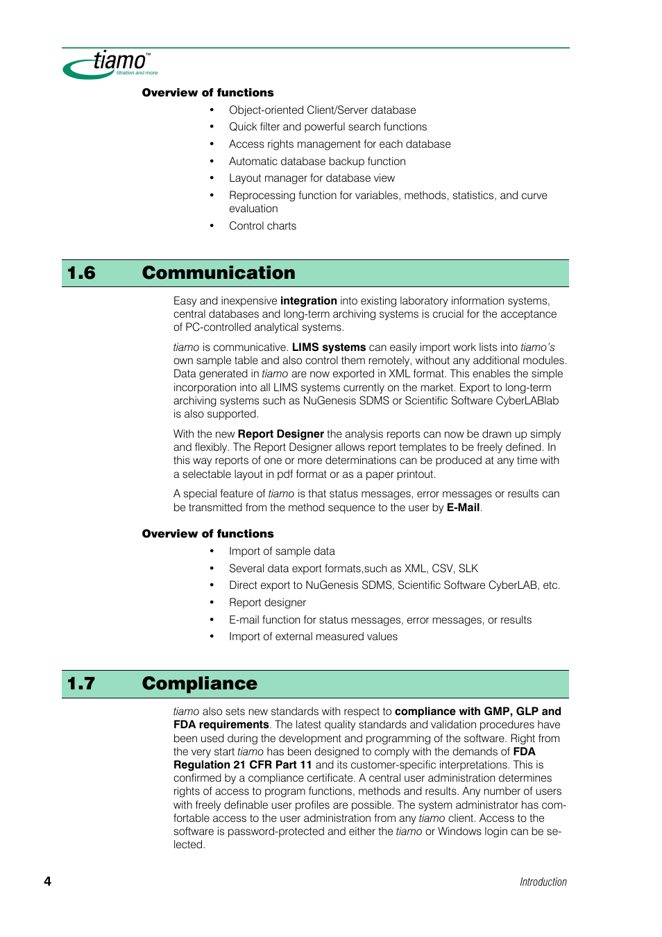 6 communication, 7 compliance | Metrohm tiamo 1.0 Manual User Manual | Page 28 / 714