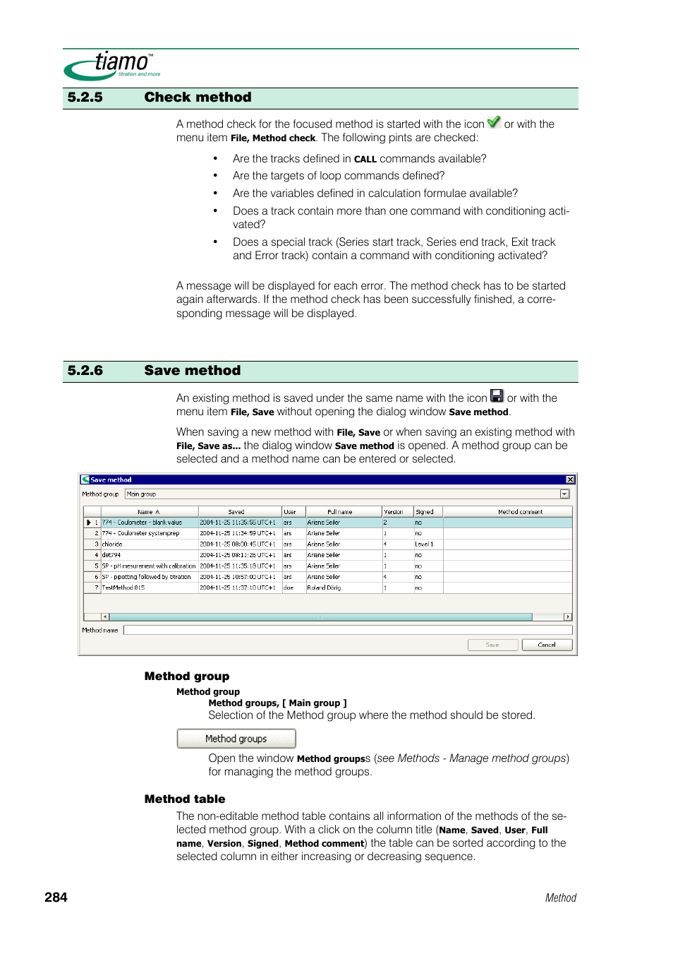 5 check method, 6 save method | Metrohm tiamo 1.0 Manual User Manual | Page 308 / 714