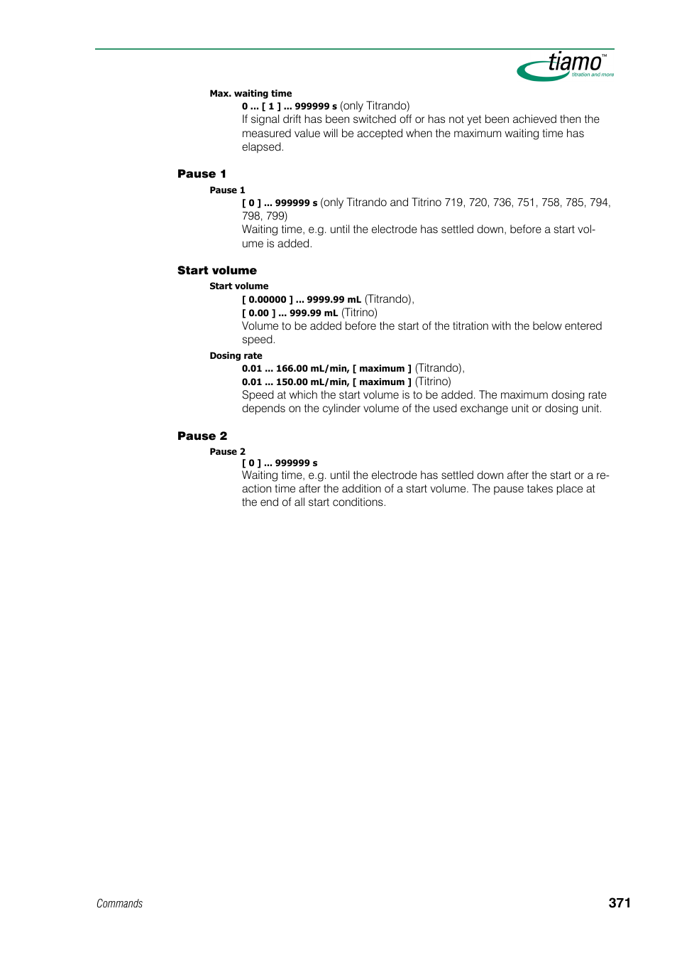 Metrohm tiamo 1.0 Manual User Manual | Page 395 / 714
