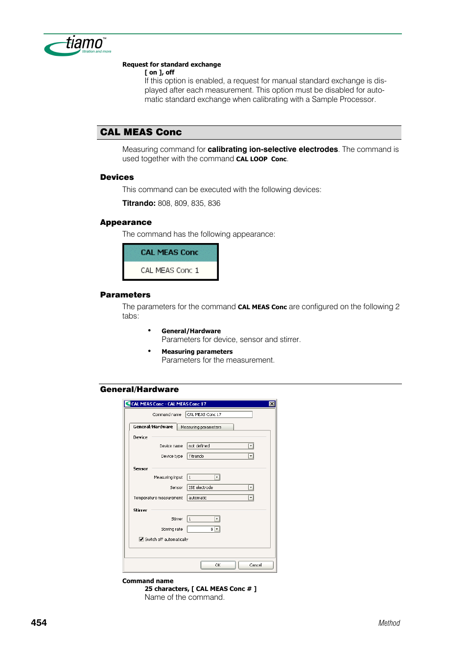 Cal meas conc | Metrohm tiamo 1.0 Manual User Manual | Page 478 / 714