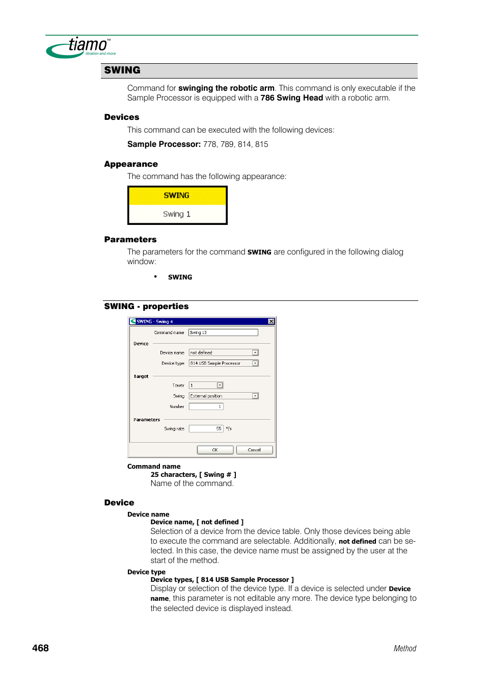 Swing | Metrohm tiamo 1.0 Manual User Manual | Page 492 / 714
