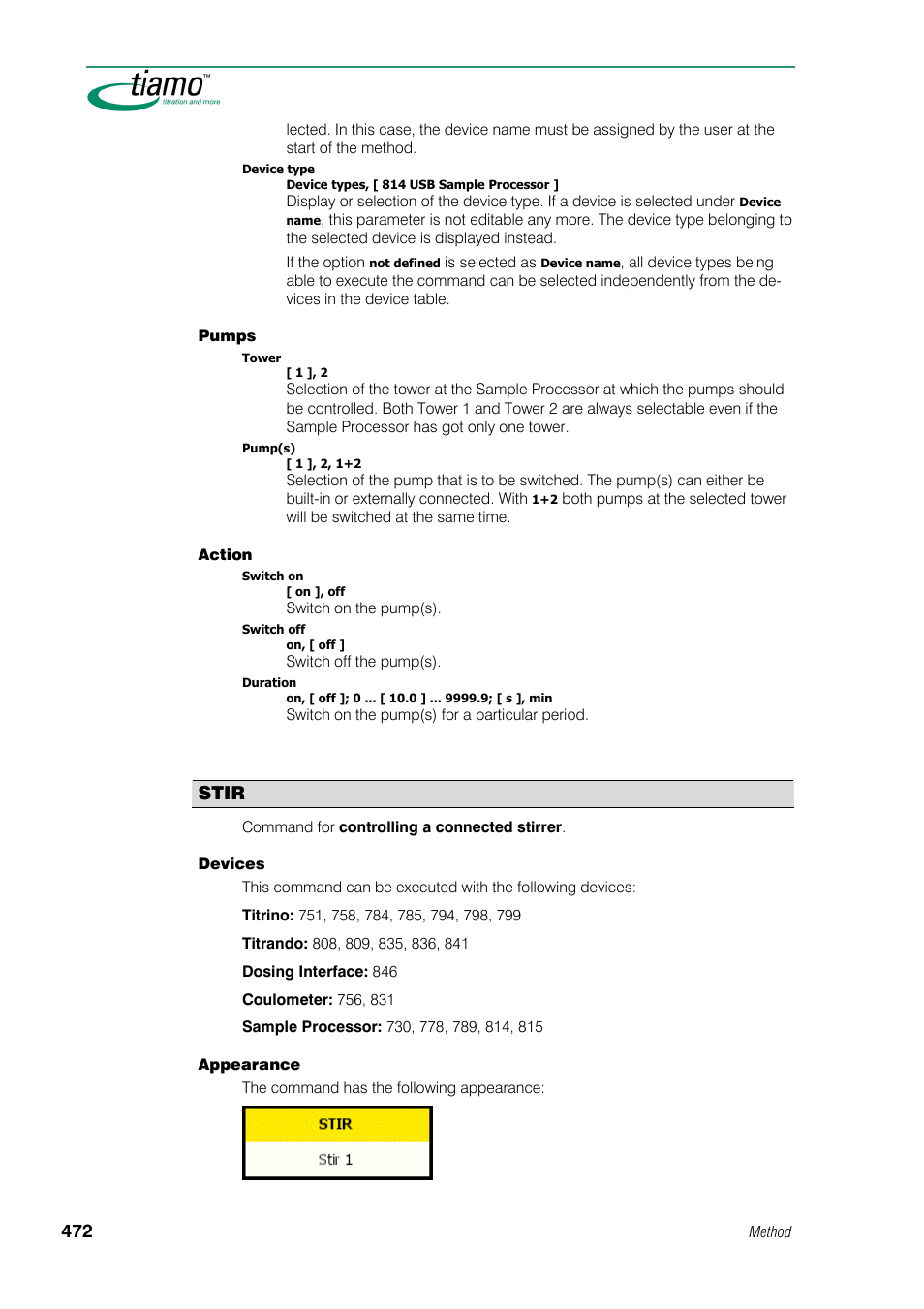 Stir | Metrohm tiamo 1.0 Manual User Manual | Page 496 / 714