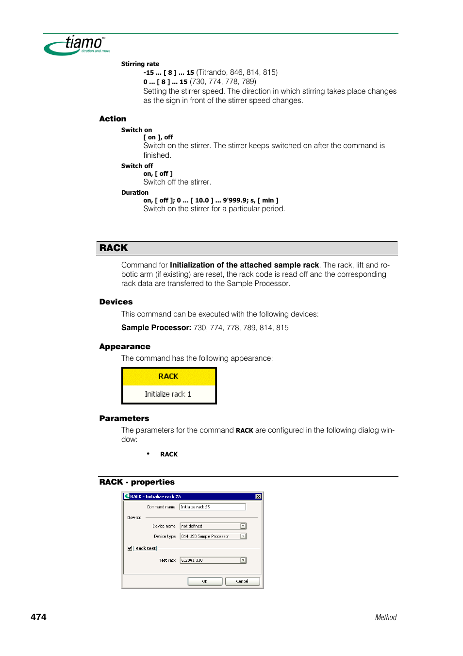 Rack | Metrohm tiamo 1.0 Manual User Manual | Page 498 / 714