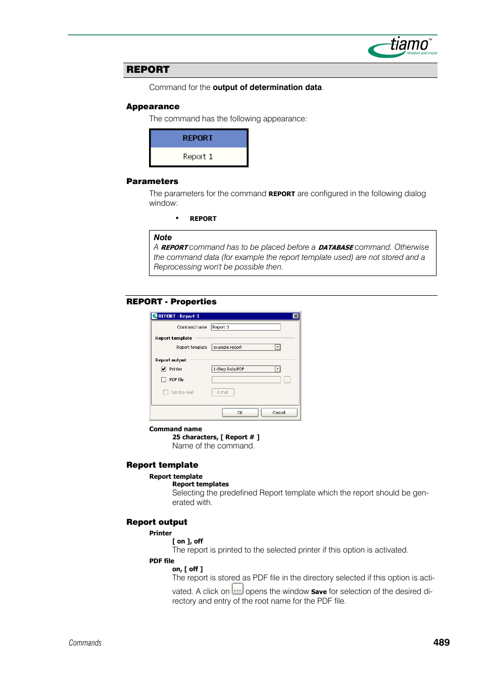 Report | Metrohm tiamo 1.0 Manual User Manual | Page 513 / 714
