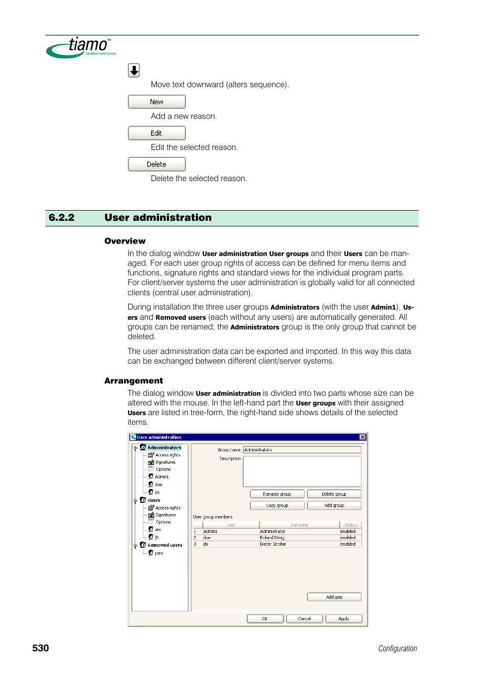 2 user administration | Metrohm tiamo 1.0 Manual User Manual | Page 554 / 714