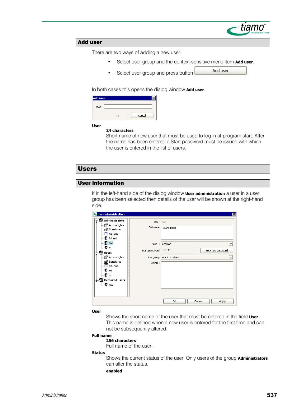 Users | Metrohm tiamo 1.0 Manual User Manual | Page 561 / 714