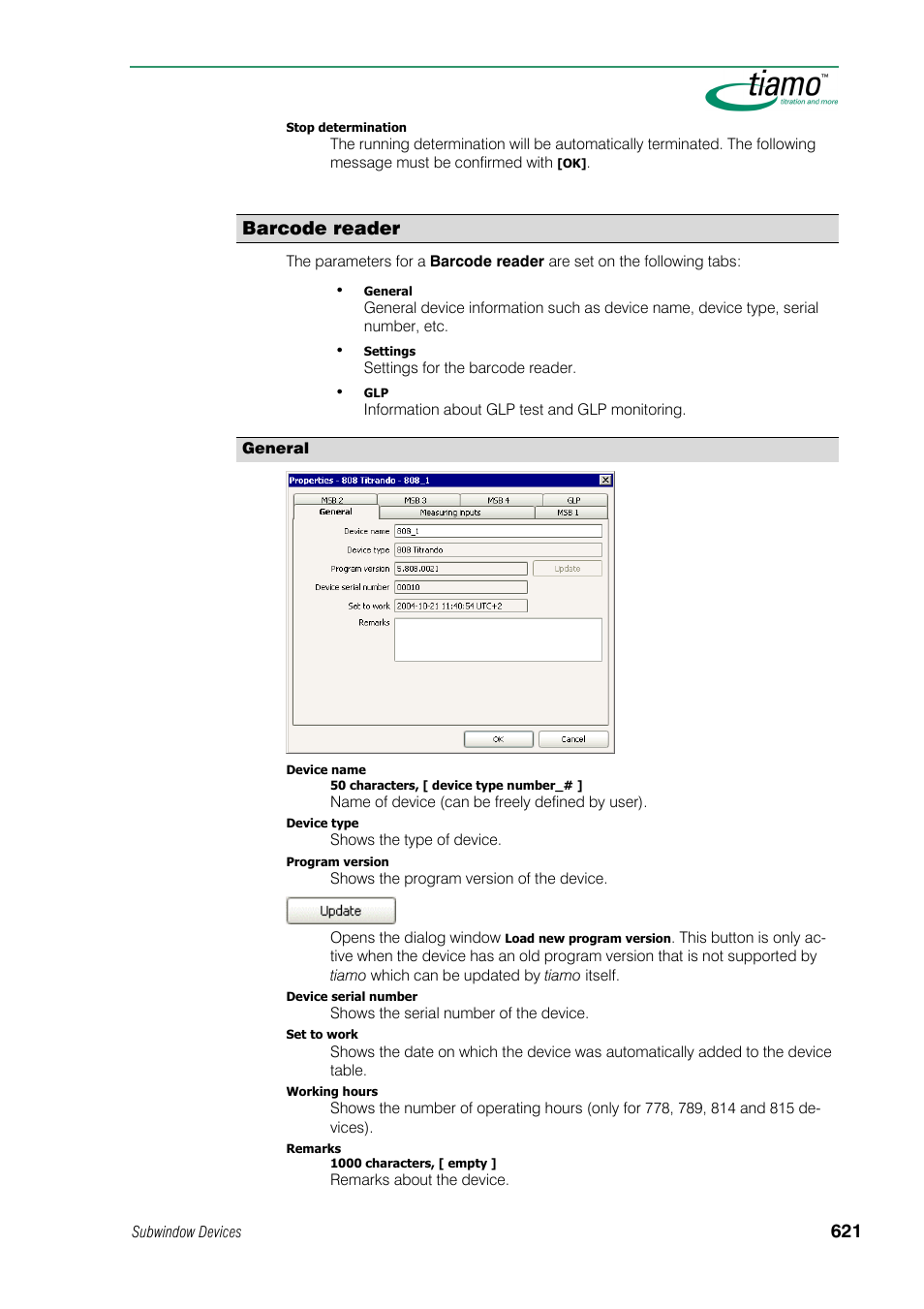 Barcode reader | Metrohm tiamo 1.0 Manual User Manual | Page 645 / 714