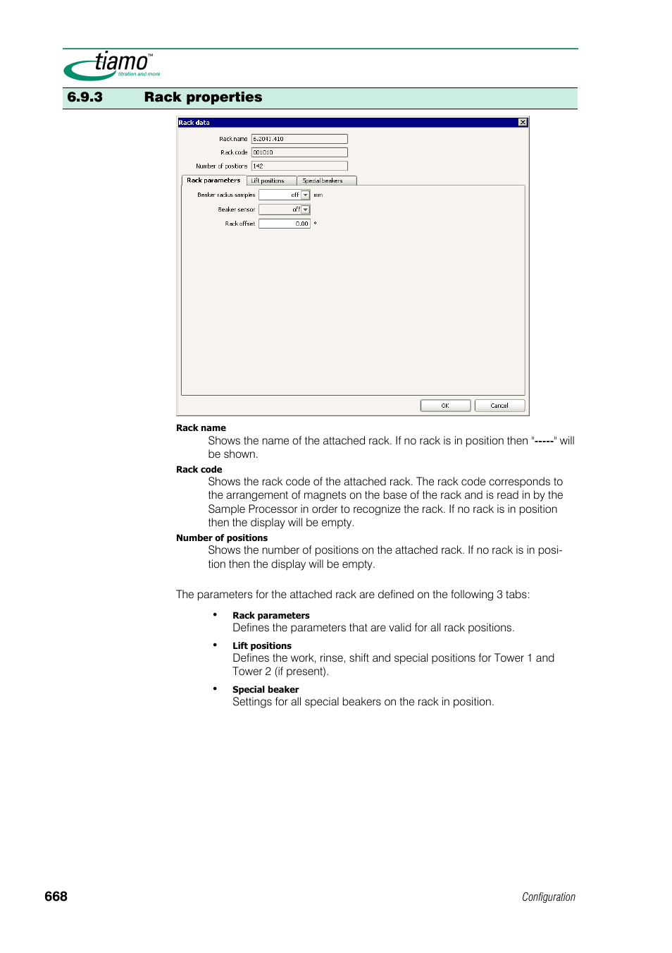 3 rack properties | Metrohm tiamo 1.0 Manual User Manual | Page 692 / 714