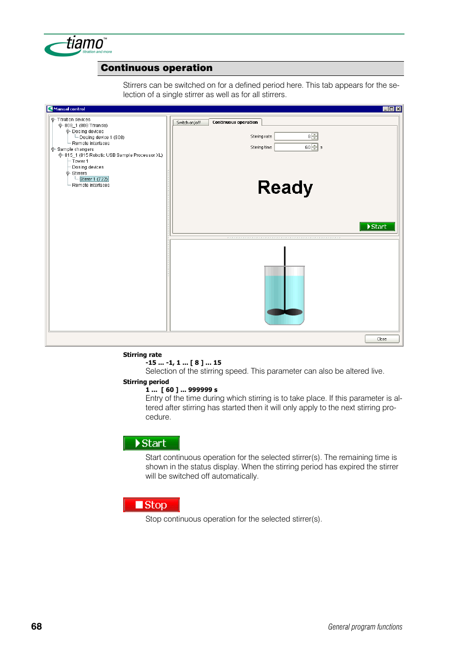 Continuous operation | Metrohm tiamo 1.0 Manual User Manual | Page 92 / 714