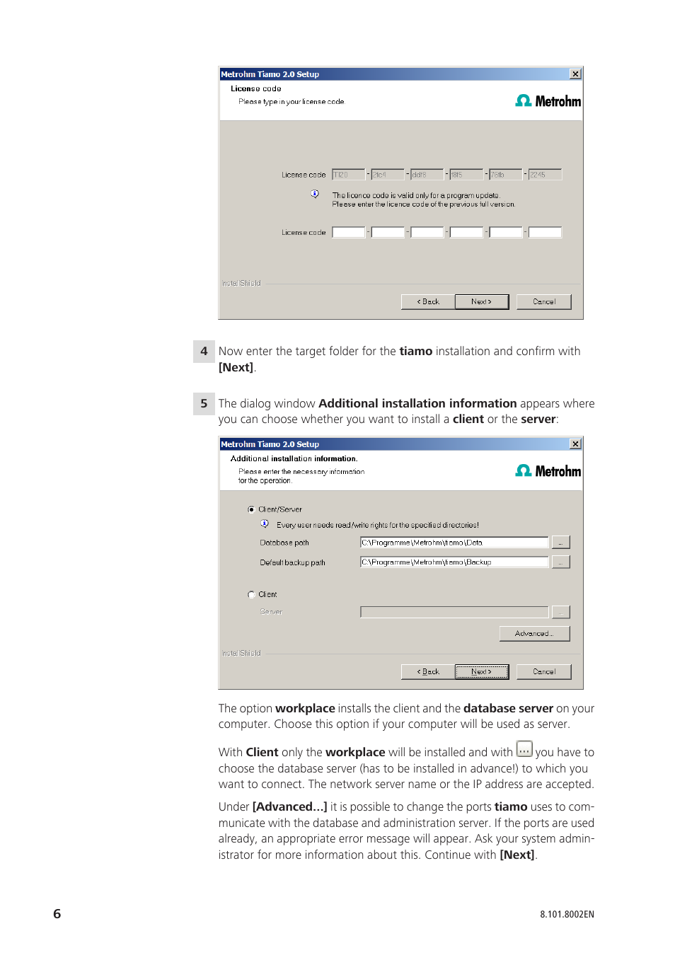 Metrohm tiamo 2.0 Installation User Manual | Page 6 / 13