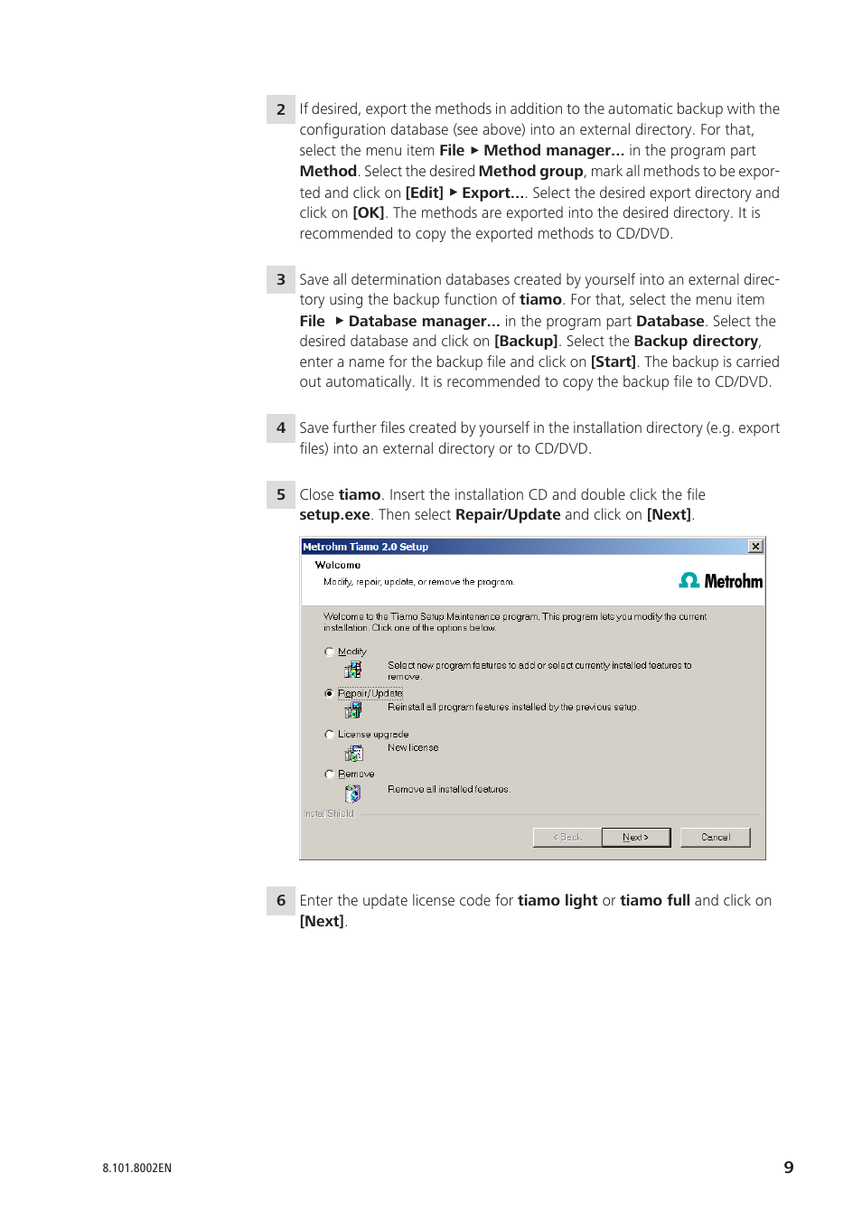 Metrohm tiamo 2.0 Installation User Manual | Page 9 / 13