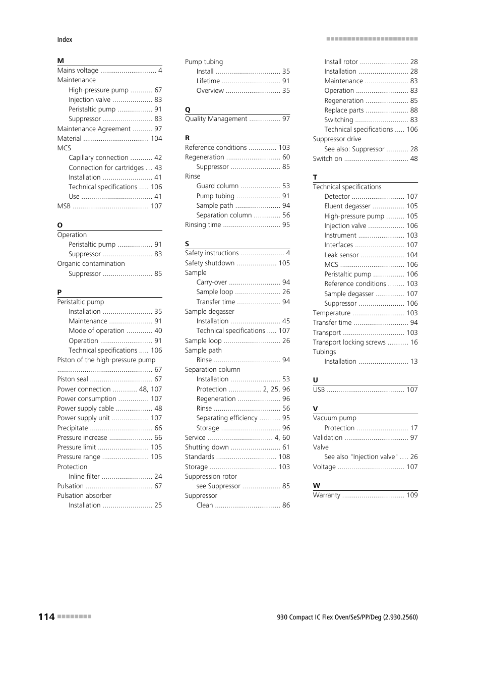 Metrohm 930 Compact IC Flex Oven/SeS/PP/Deg User Manual | Page 124 / 124