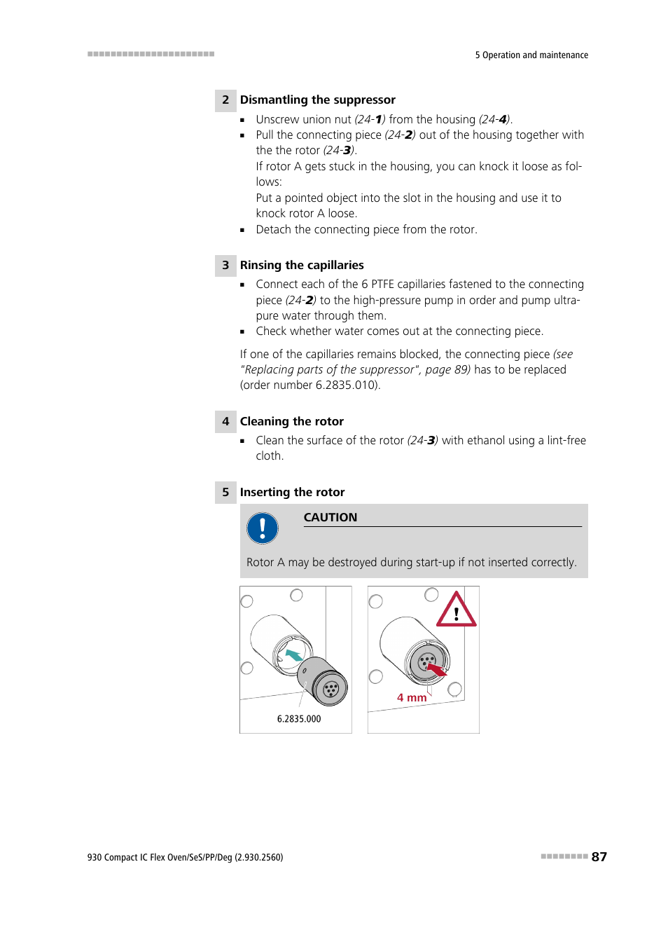 Metrohm 930 Compact IC Flex Oven/SeS/PP/Deg User Manual | Page 97 / 124