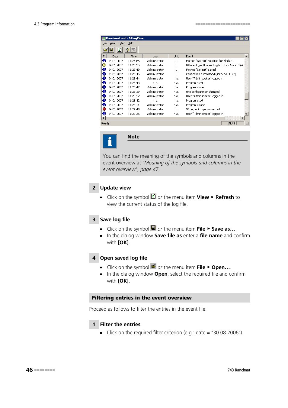 Metrohm 743 Rancimat User Manual | Page 54 / 197