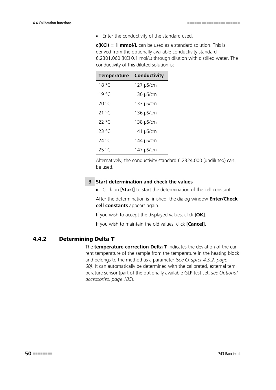 2 determining delta t, Determining delta t | Metrohm 743 Rancimat User Manual | Page 58 / 197