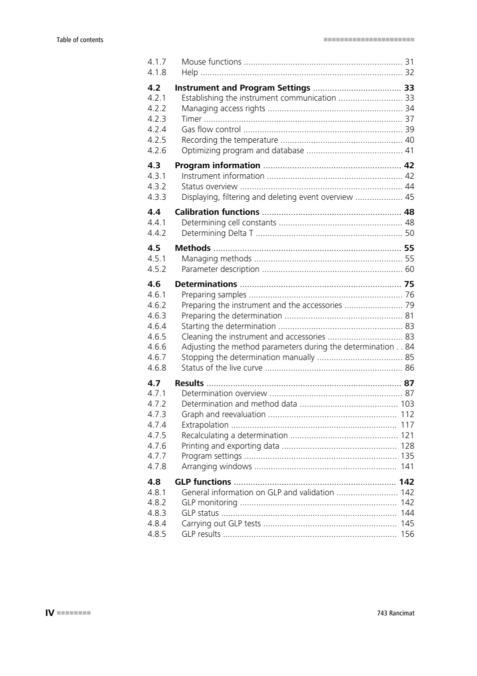 Metrohm 743 Rancimat User Manual | Page 6 / 197