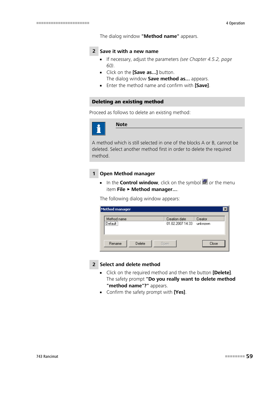 Metrohm 743 Rancimat User Manual | Page 67 / 197