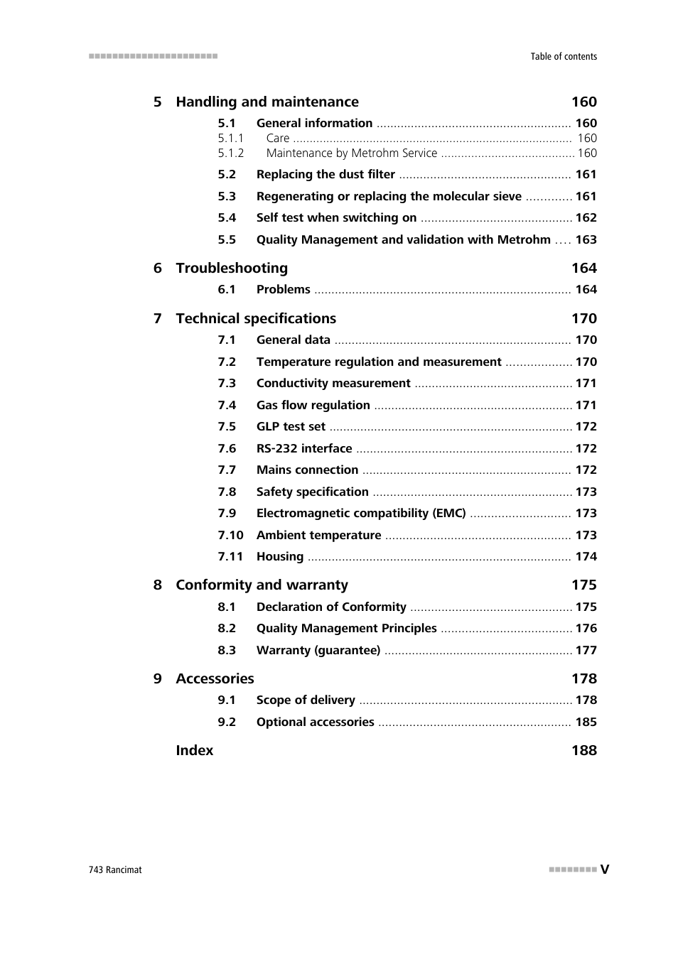 Metrohm 743 Rancimat User Manual | Page 7 / 197