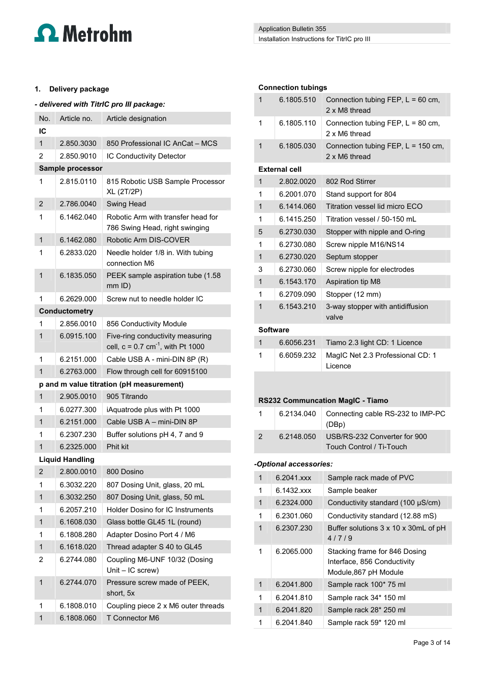 Metrohm TitrIC pro III User Manual | Page 3 / 14
