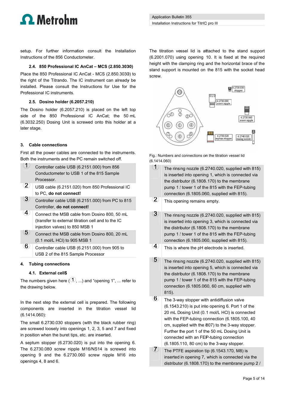 Metrohm TitrIC pro III User Manual | Page 5 / 14