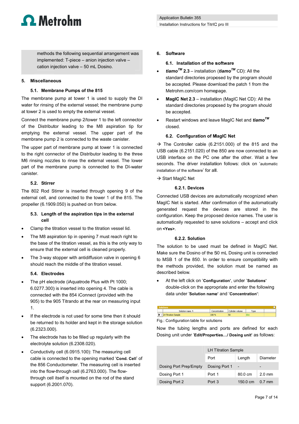 Metrohm TitrIC pro III User Manual | Page 7 / 14