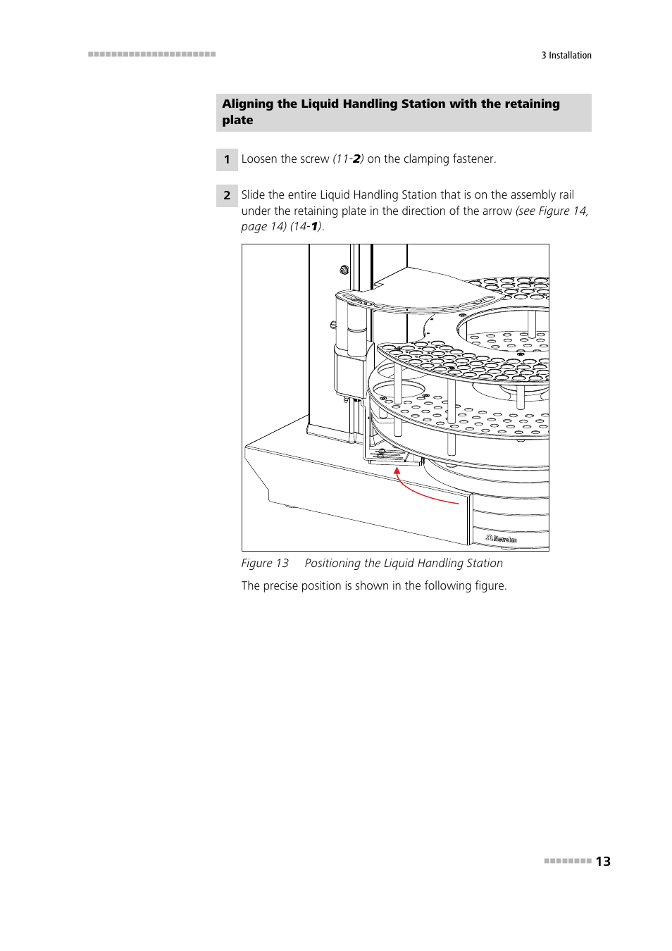 Figure 13, Positioning the liquid handling station | Metrohm Liquid Handling Station User Manual | Page 21 / 35