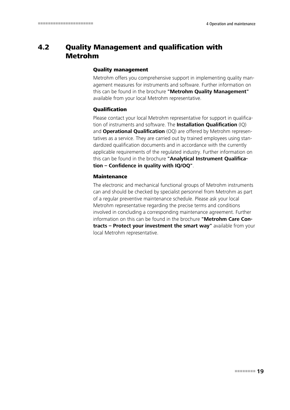 Quality management and qualification with metrohm | Metrohm Liquid Handling Station User Manual | Page 27 / 35
