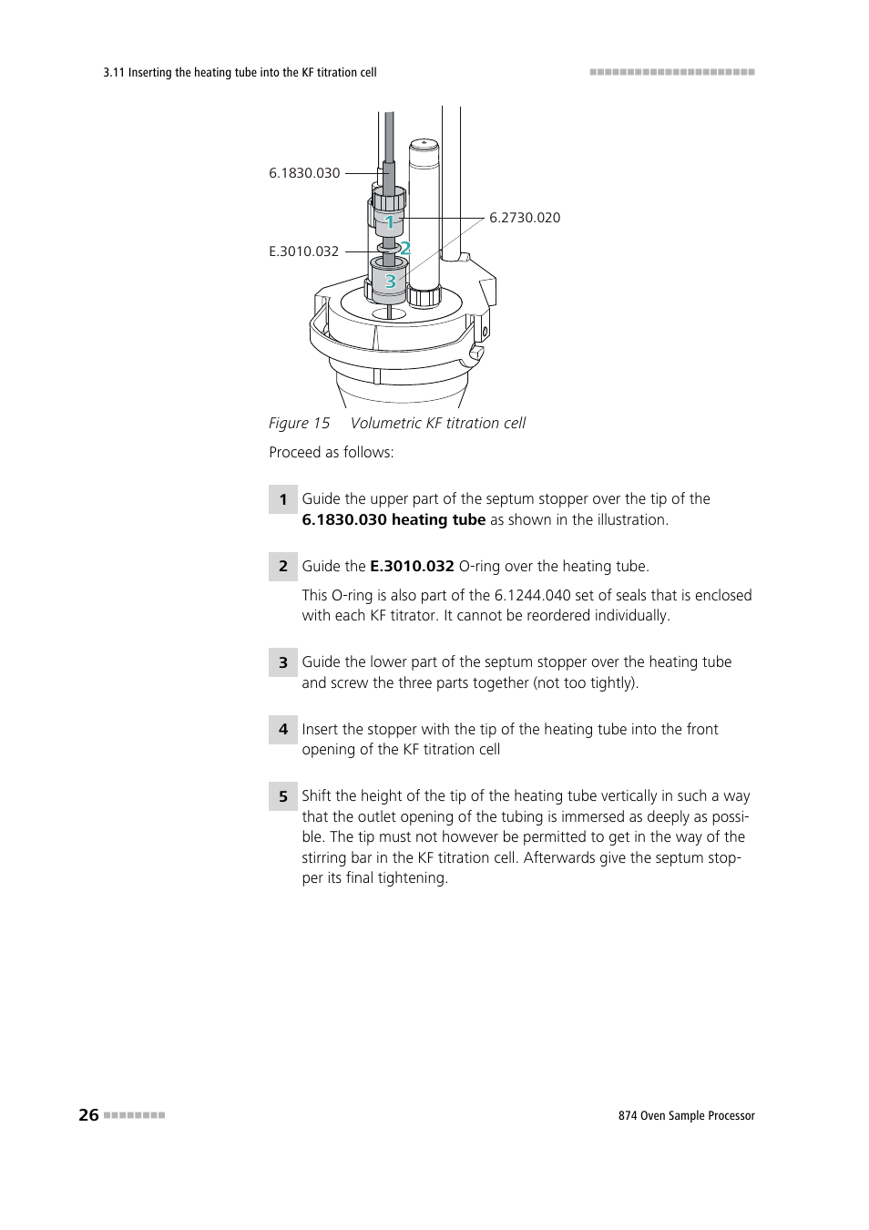 Figure 15, Volumetric kf titration cell | Metrohm 874 USB Oven Sample Processor User Manual | Page 34 / 79