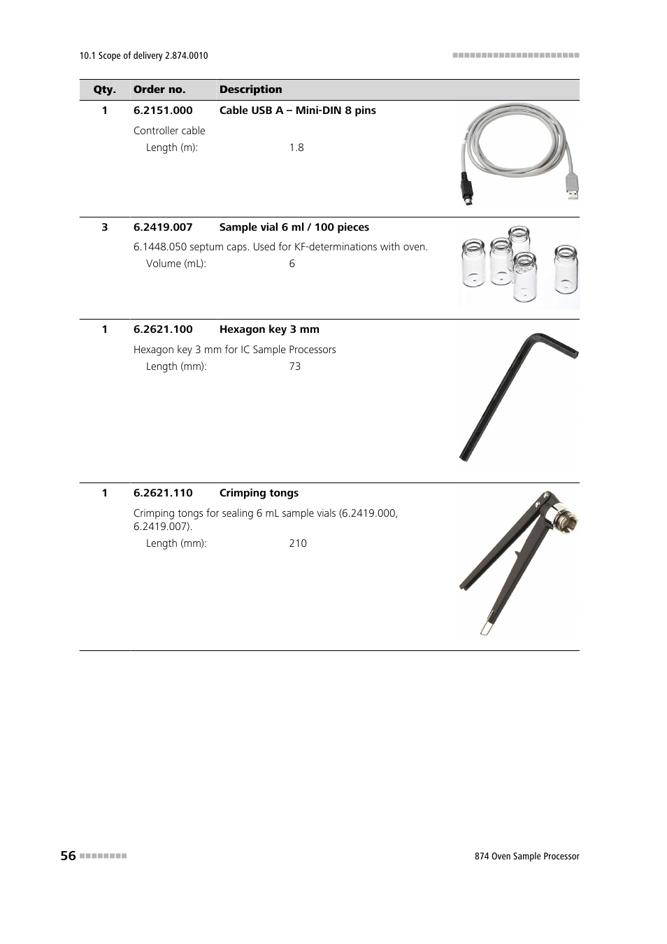 Metrohm 874 USB Oven Sample Processor User Manual | Page 64 / 79