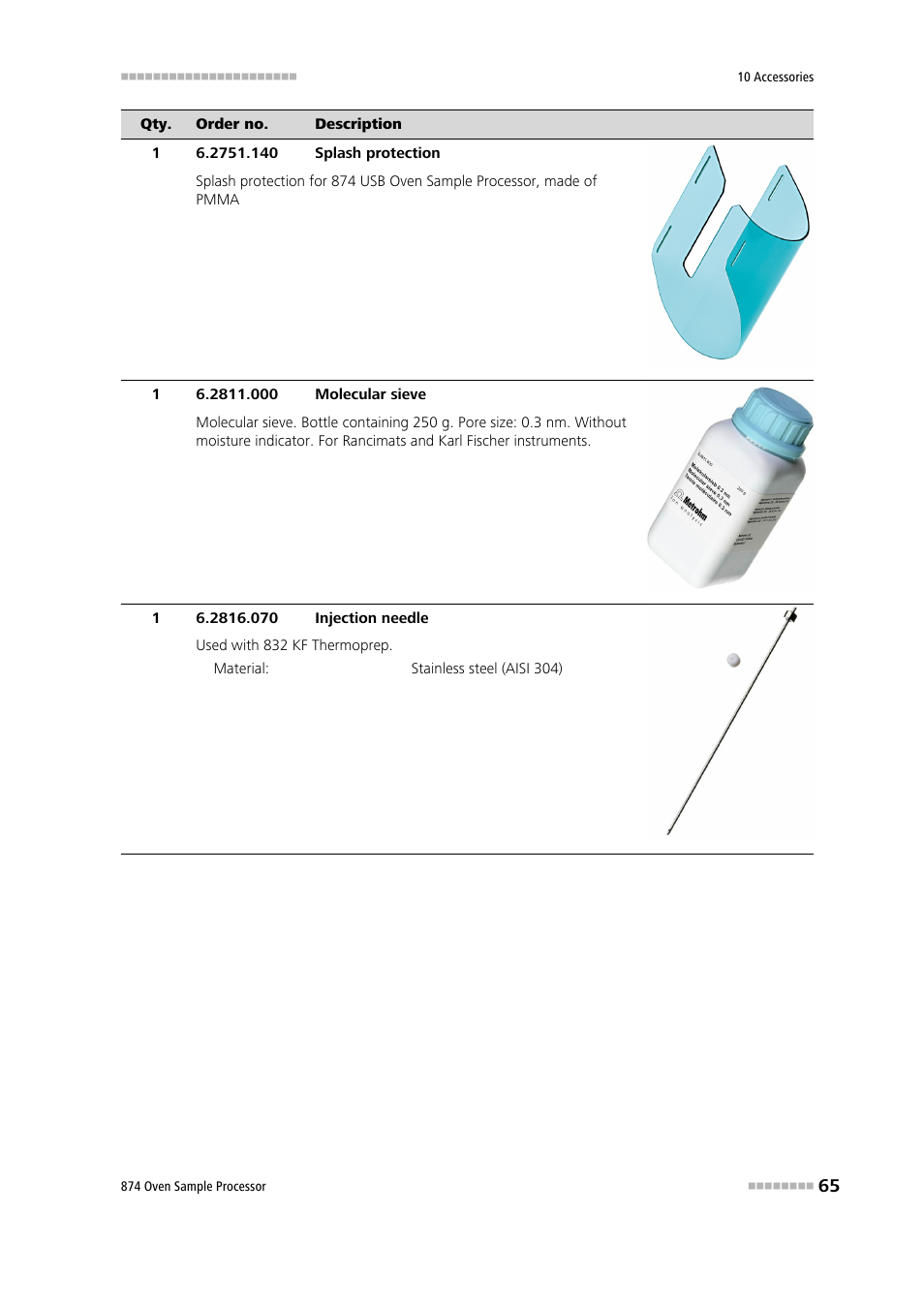 Metrohm 874 USB Oven Sample Processor User Manual | Page 73 / 79