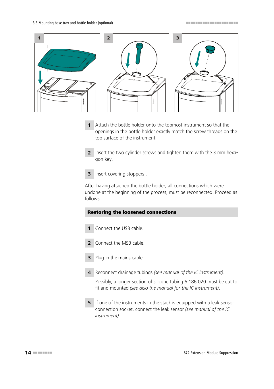 Metrohm 872 Extension Module Suppression User Manual | Page 22 / 60