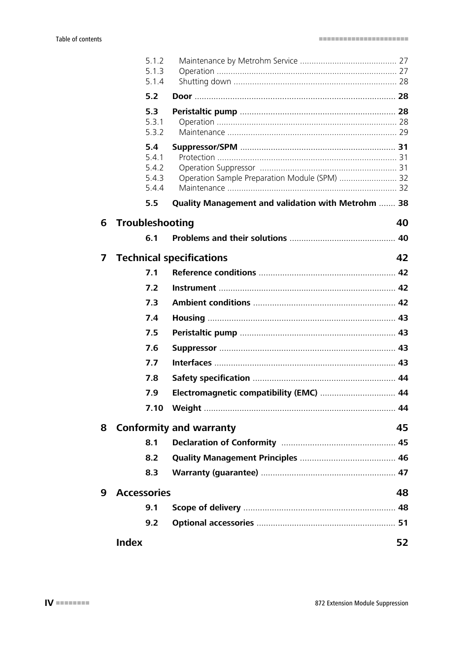 Metrohm 872 Extension Module Suppression User Manual | Page 6 / 60