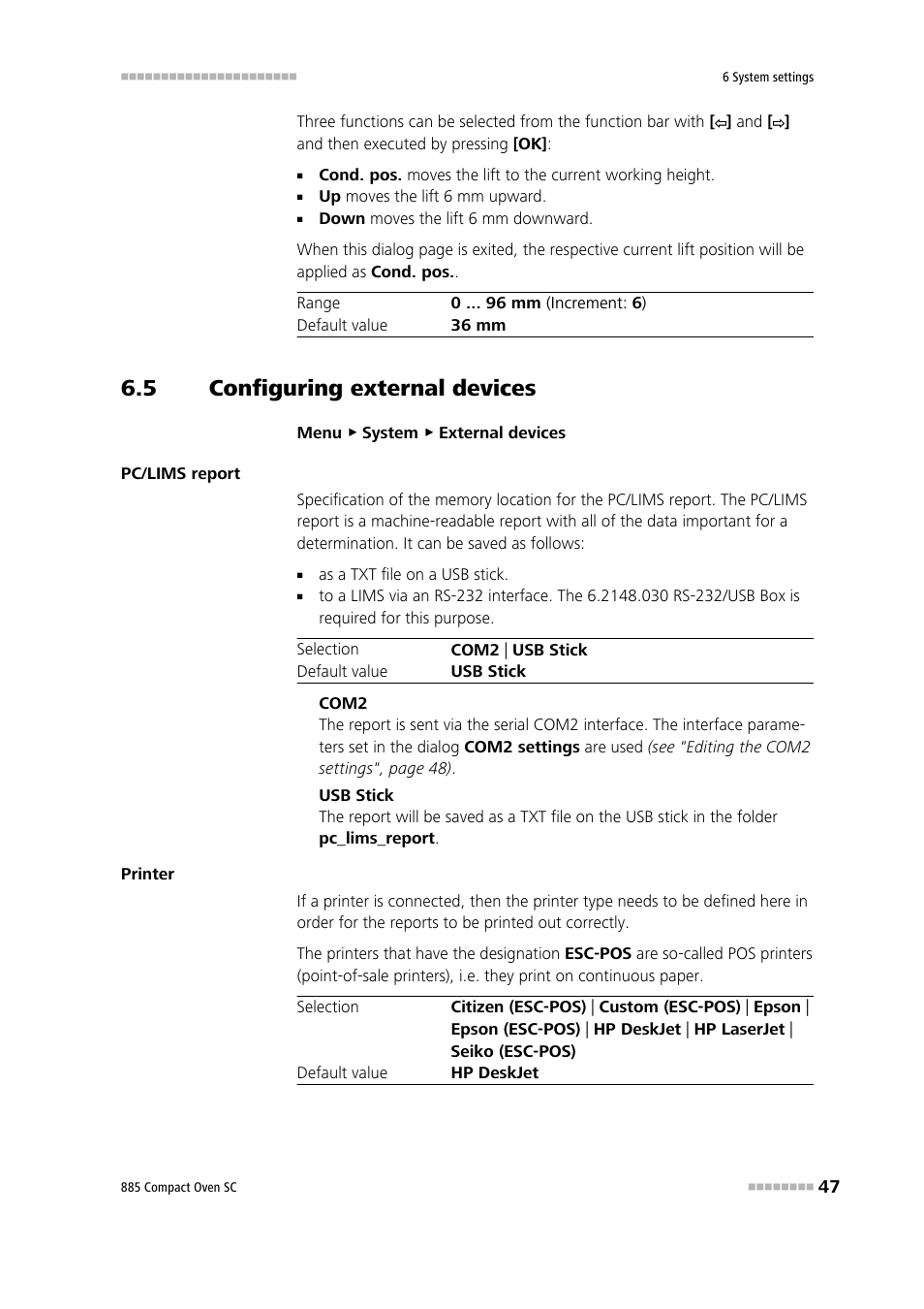 5 configuring external devices, Configuring external devices | Metrohm 885 Compact Oven SC User Manual | Page 57 / 93