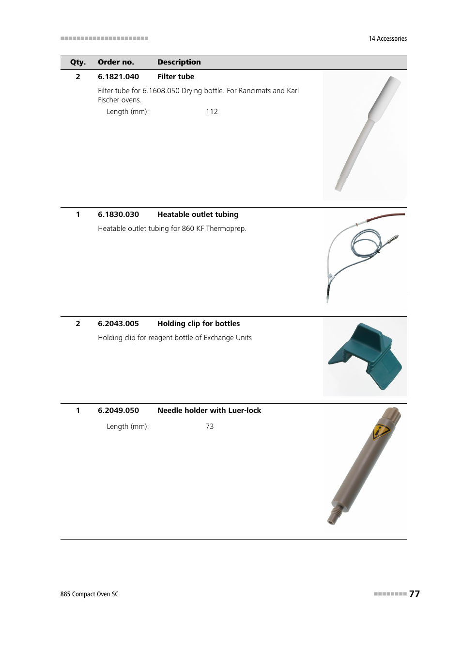 Metrohm 885 Compact Oven SC User Manual | Page 87 / 93