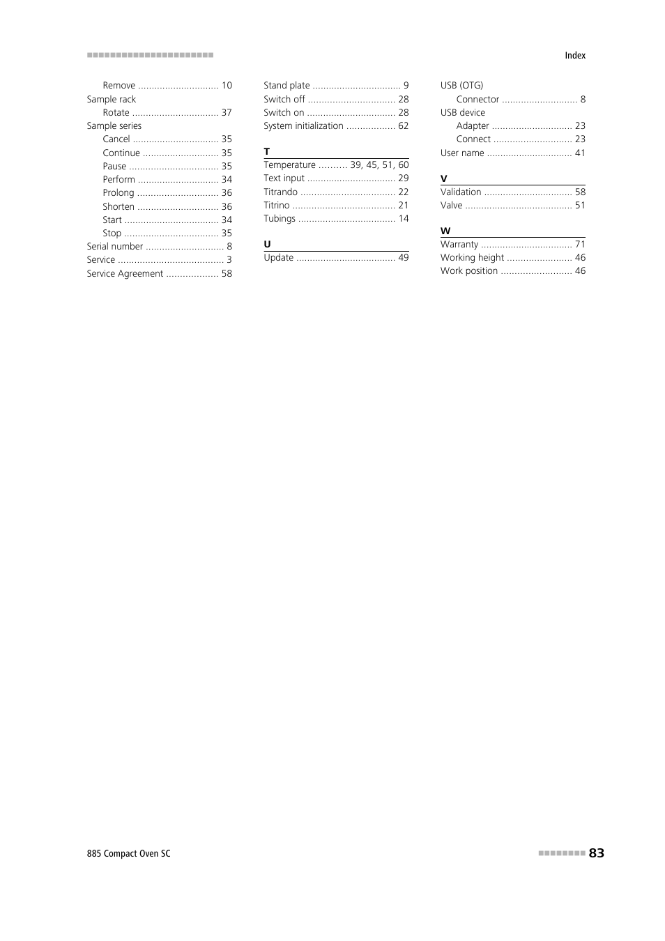 Metrohm 885 Compact Oven SC User Manual | Page 93 / 93