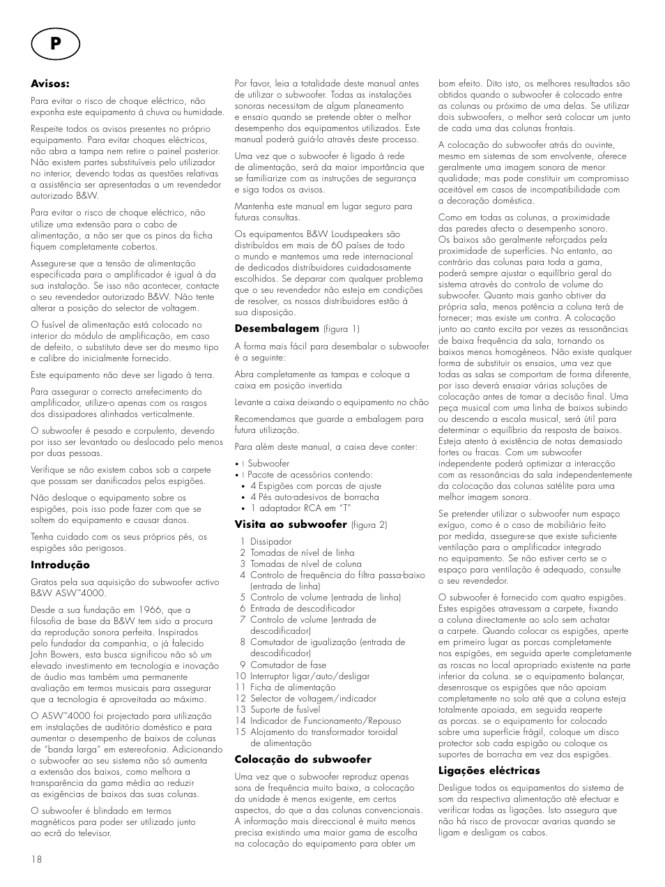 Bowers & Wilkins 4000 User Manual | Page 20 / 42