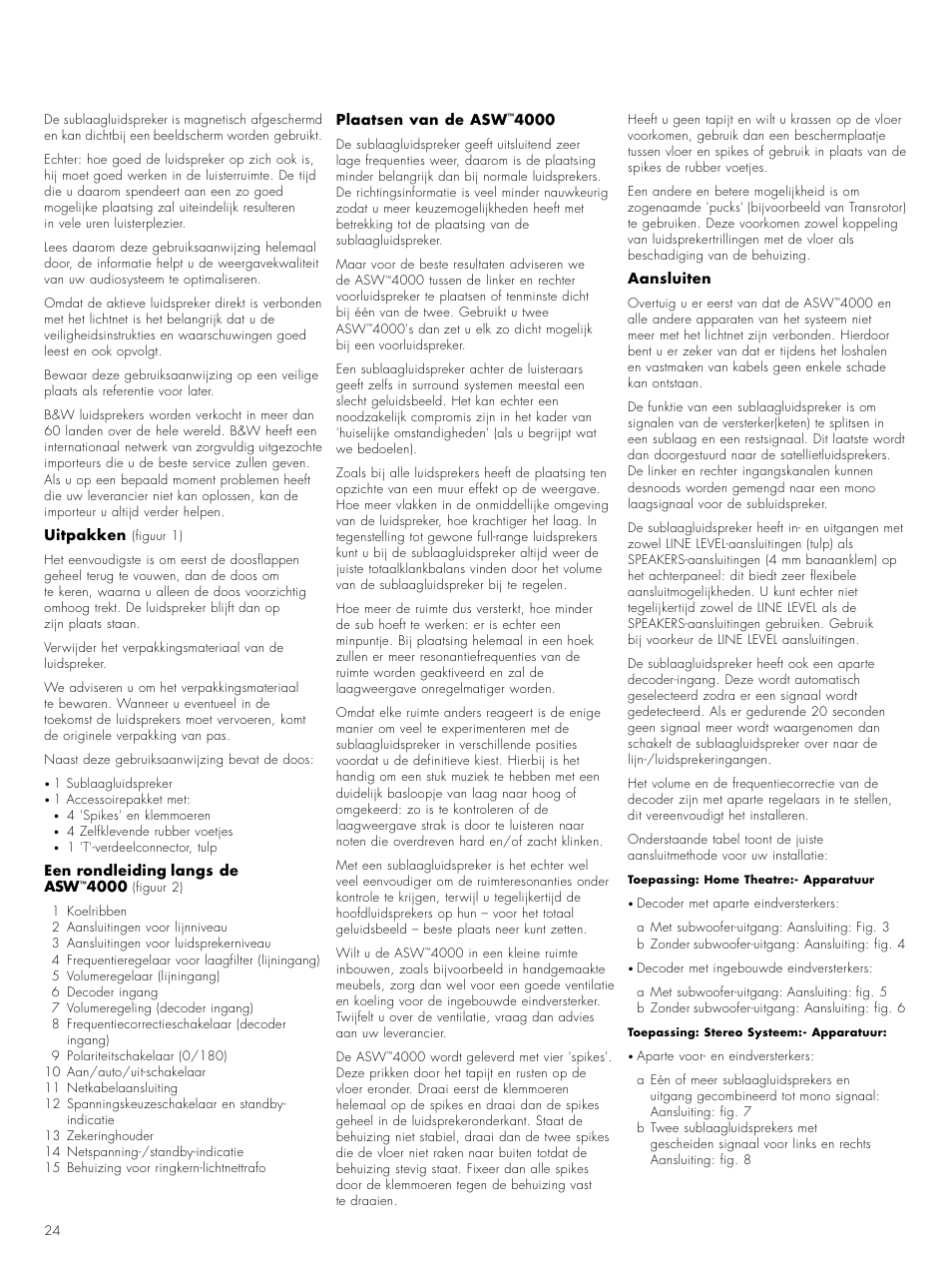 Bowers & Wilkins 4000 User Manual | Page 26 / 42