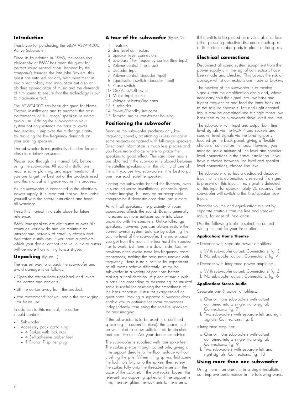 Bowers & Wilkins 4000 User Manual | Page 8 / 42