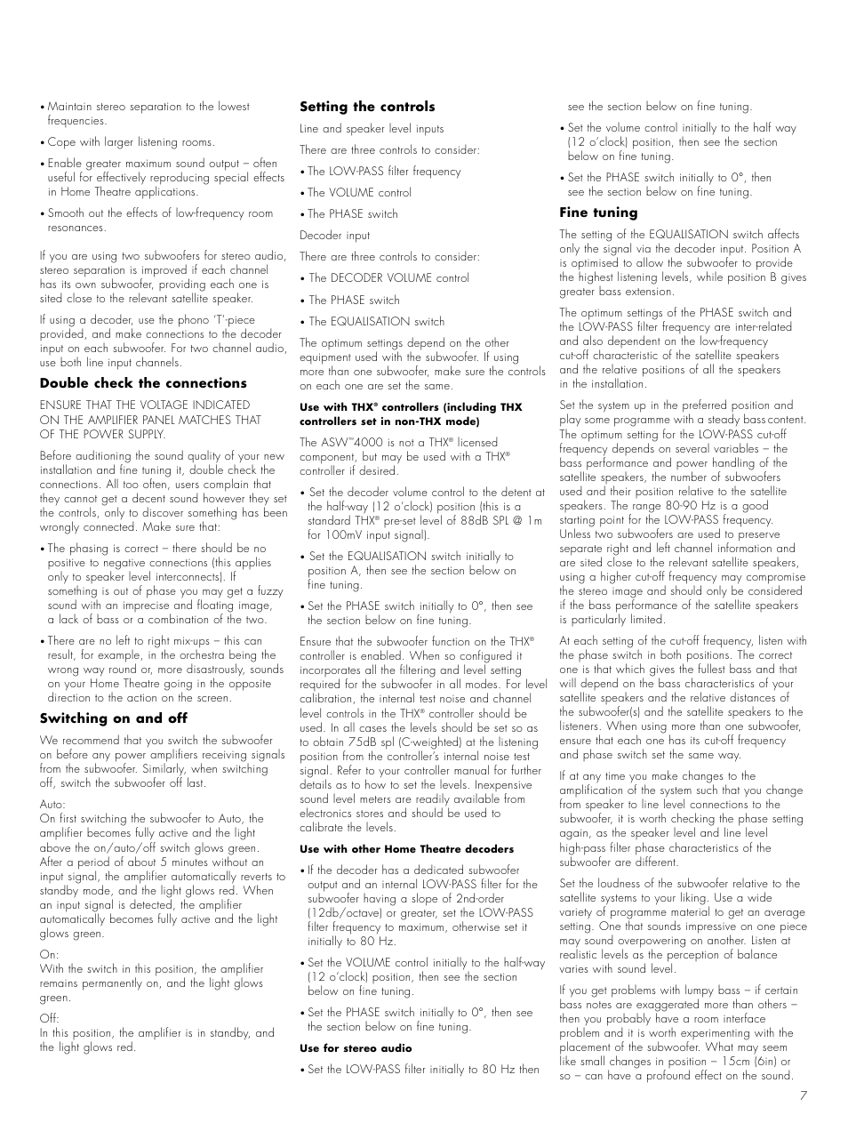 Bowers & Wilkins 4000 User Manual | Page 9 / 42
