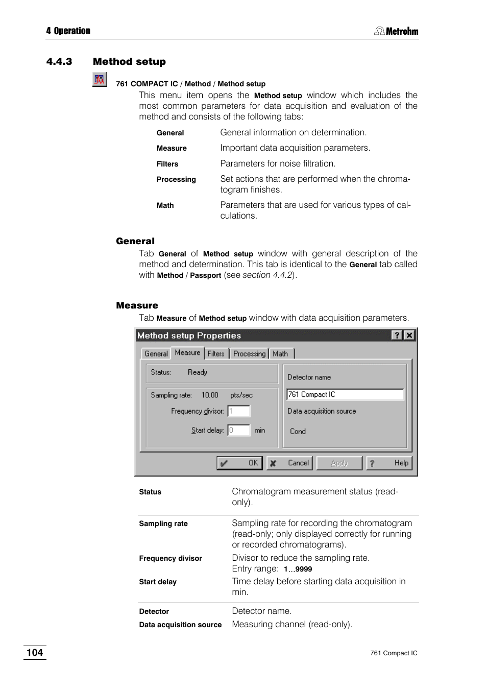 3 method setup | Metrohm 761 Compact IC User Manual | Page 114 / 228