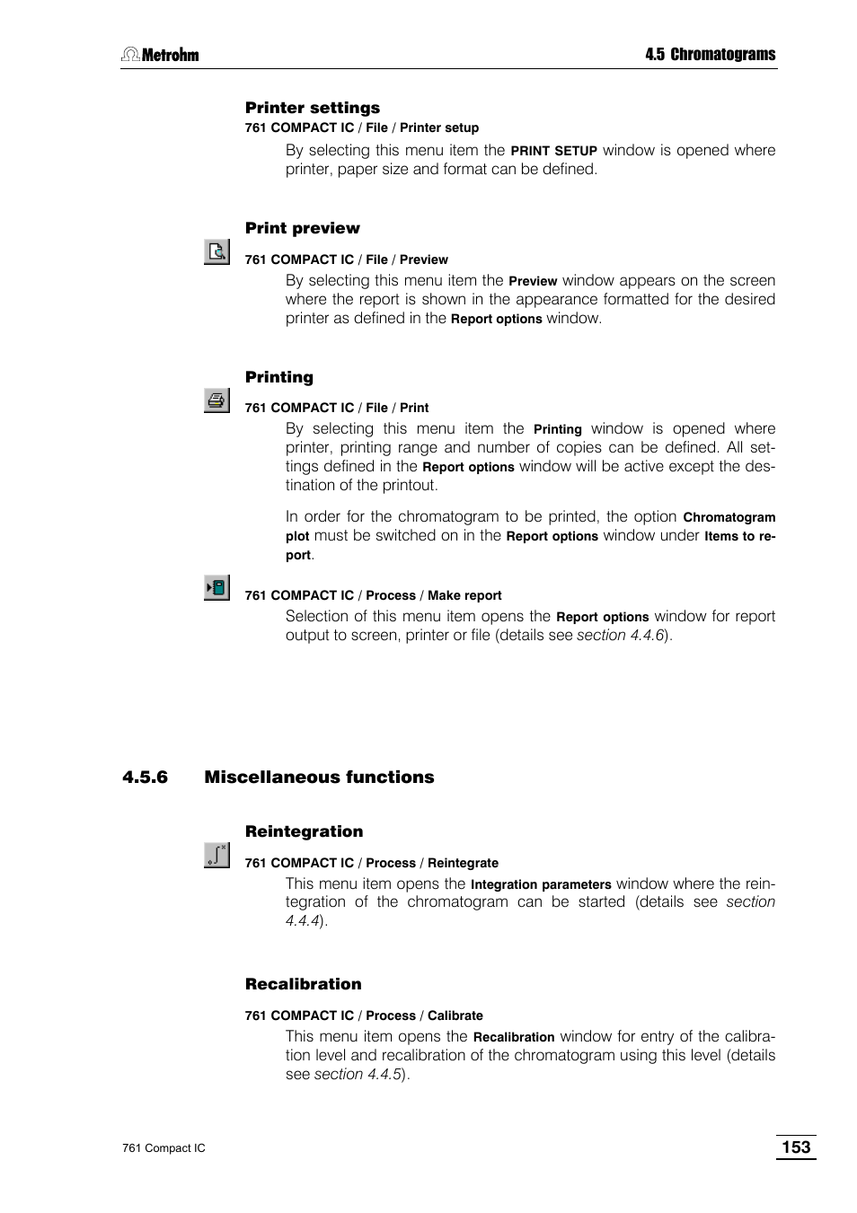 6 miscellaneous functions | Metrohm 761 Compact IC User Manual | Page 163 / 228