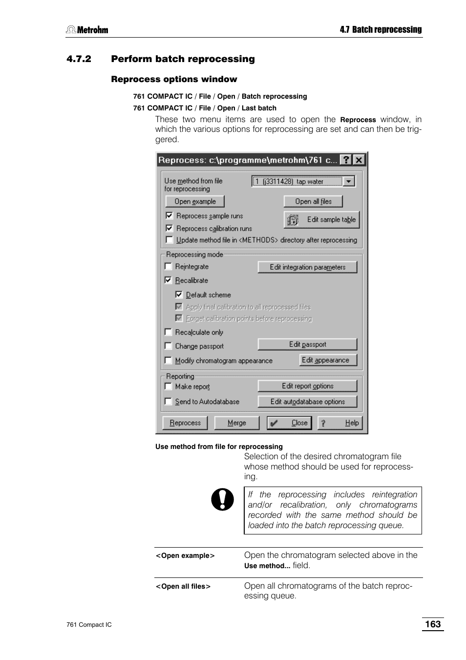 2 perform batch reprocessing | Metrohm 761 Compact IC User Manual | Page 173 / 228