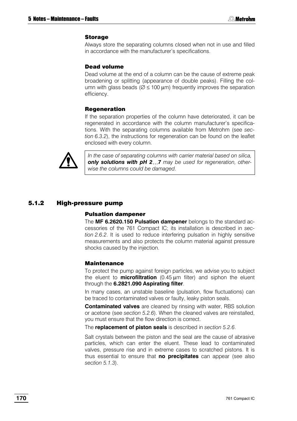 2 high-pressure pump | Metrohm 761 Compact IC User Manual | Page 180 / 228