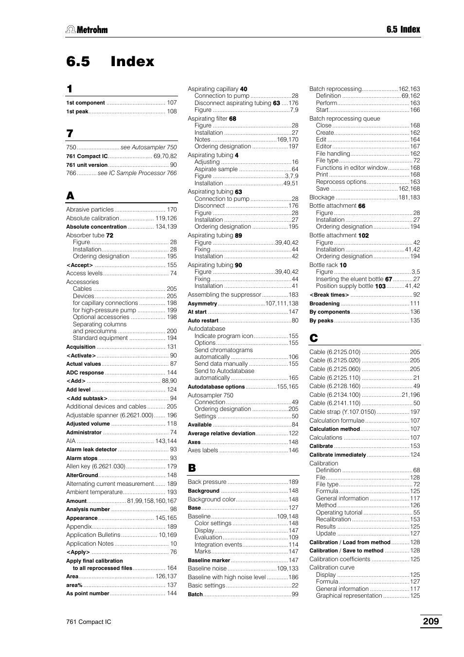 5 index | Metrohm 761 Compact IC User Manual | Page 219 / 228